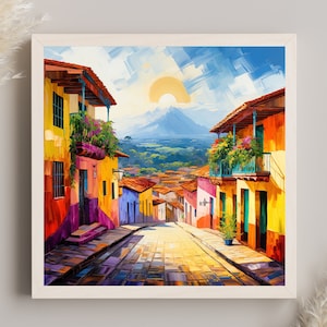 Colombia Wall Art Colombia Travel Print Colombia Large Canvas Art Print Colombia Painting Colombia Poster Wall Art