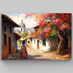 Izamal Mexico Street Art Print, Yellow Wall Decor - Etsy