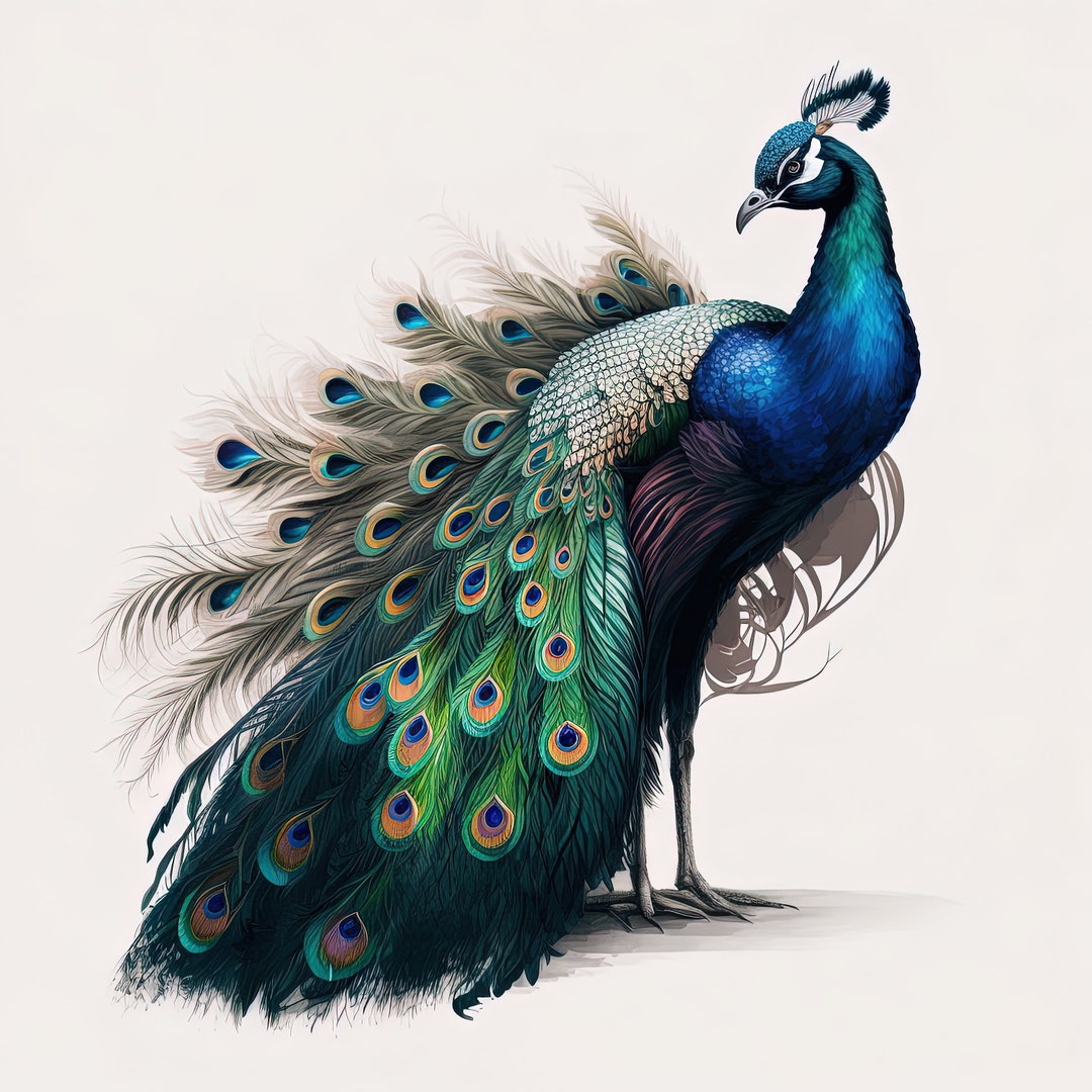 Peacock Download, Peacock High Resolution Detail, Instant Download, Digital Download Poster