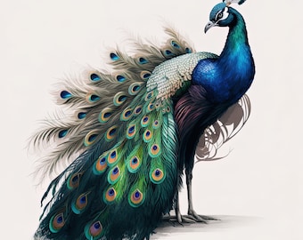 Peacock Download, Peacock High Resolution Detail, Instant Download, Digital Download Poster, Digital Art, Downloadable Bird Art, Bird Lovers