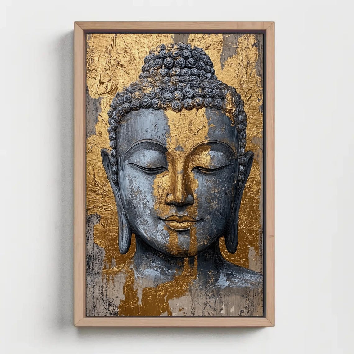 Gold Buddha Canvas Print – Modern Zen Wall Art, Spiritual Décor - Etsy