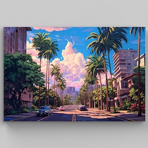 Honolulu Art  | Hawaiian Travel Poster  | Hawaii Art Canvas  | Hawaiian Travel Poster  | Hawaii Oil Painting  | Home Decor