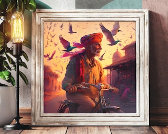Desi Art Print, South Asian Canvas Art, Indian Painting
