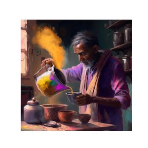 Indian Tea Shop Print, Desi Art, South Asian Decor imagen 9
