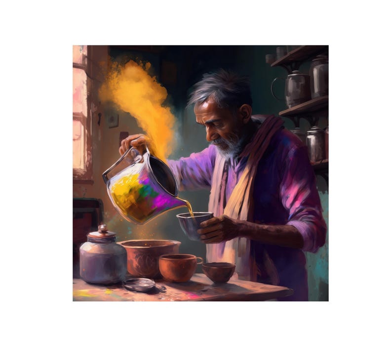 Indian Tea Shop Print, Desi Art, South Asian Decor imagen 9