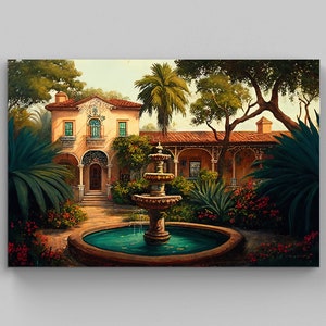 Mexican Home Art Print, Mexican Painting, Mexican Art Canvas,  Mexican Decor, Home Decor, Mexico Wall Art Print, Mexican Living Room Decor