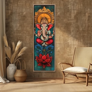 Lord Ganesha Canvas Print, Framed Hindu Wall Art