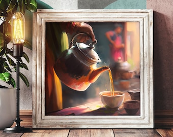 Chai Tea Art Print, Kitchen Cafe Beverage Poster
