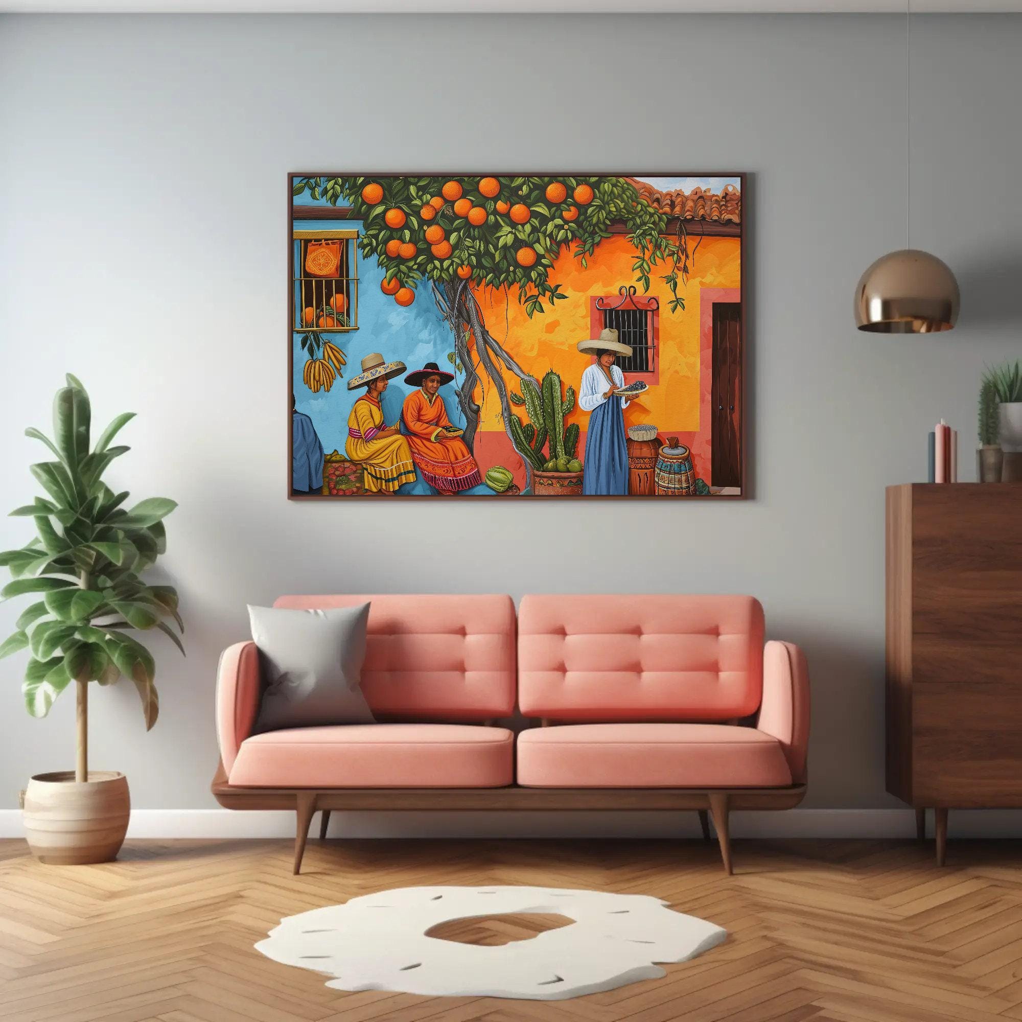 Traditional Mexican Home Art – Colorful Culture Painting, Mexican ...