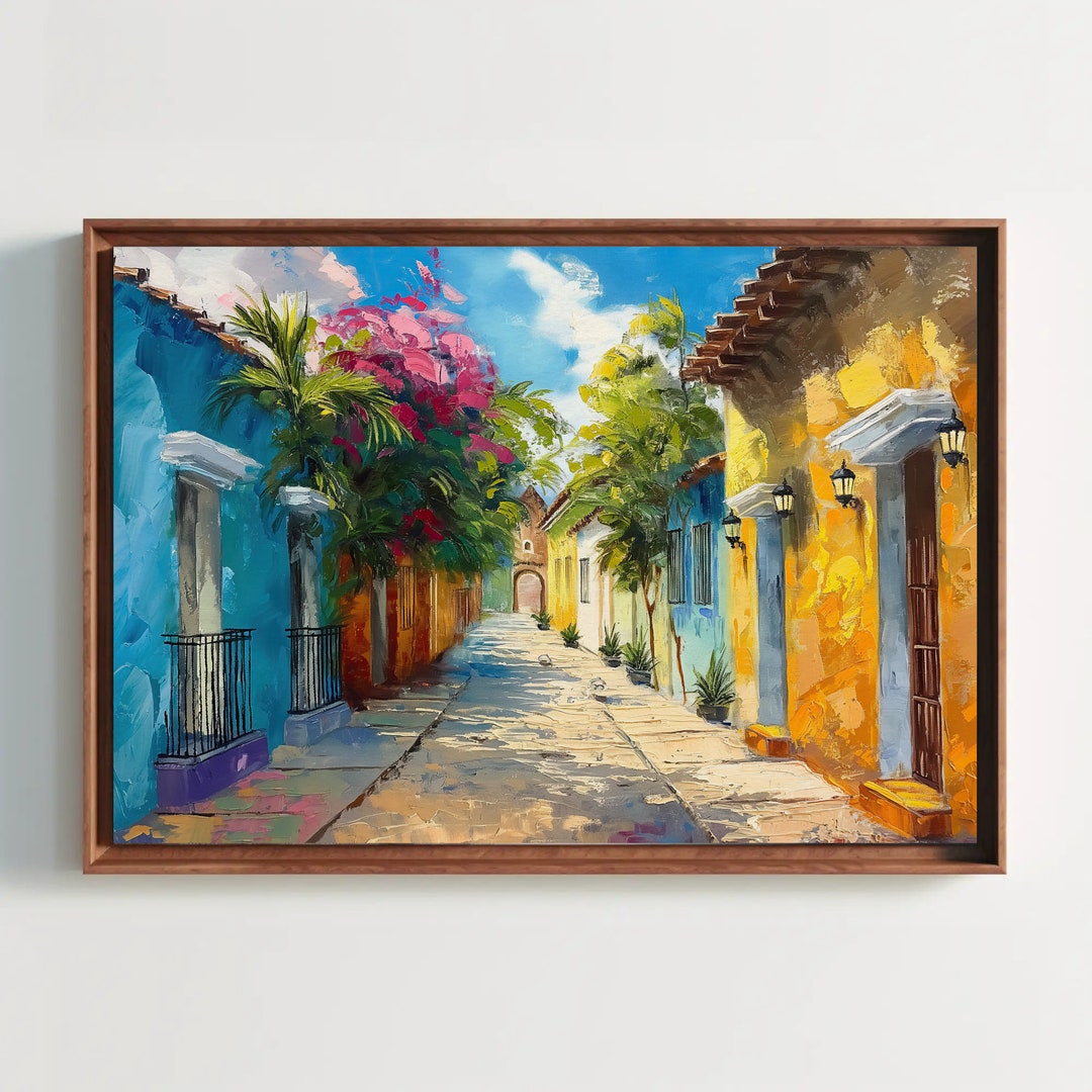 Dominican Republic Colorful Street Painting Dominican Republic Wall Art