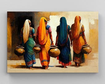 Indian Women Art Print | Traditional Desi Home Decor