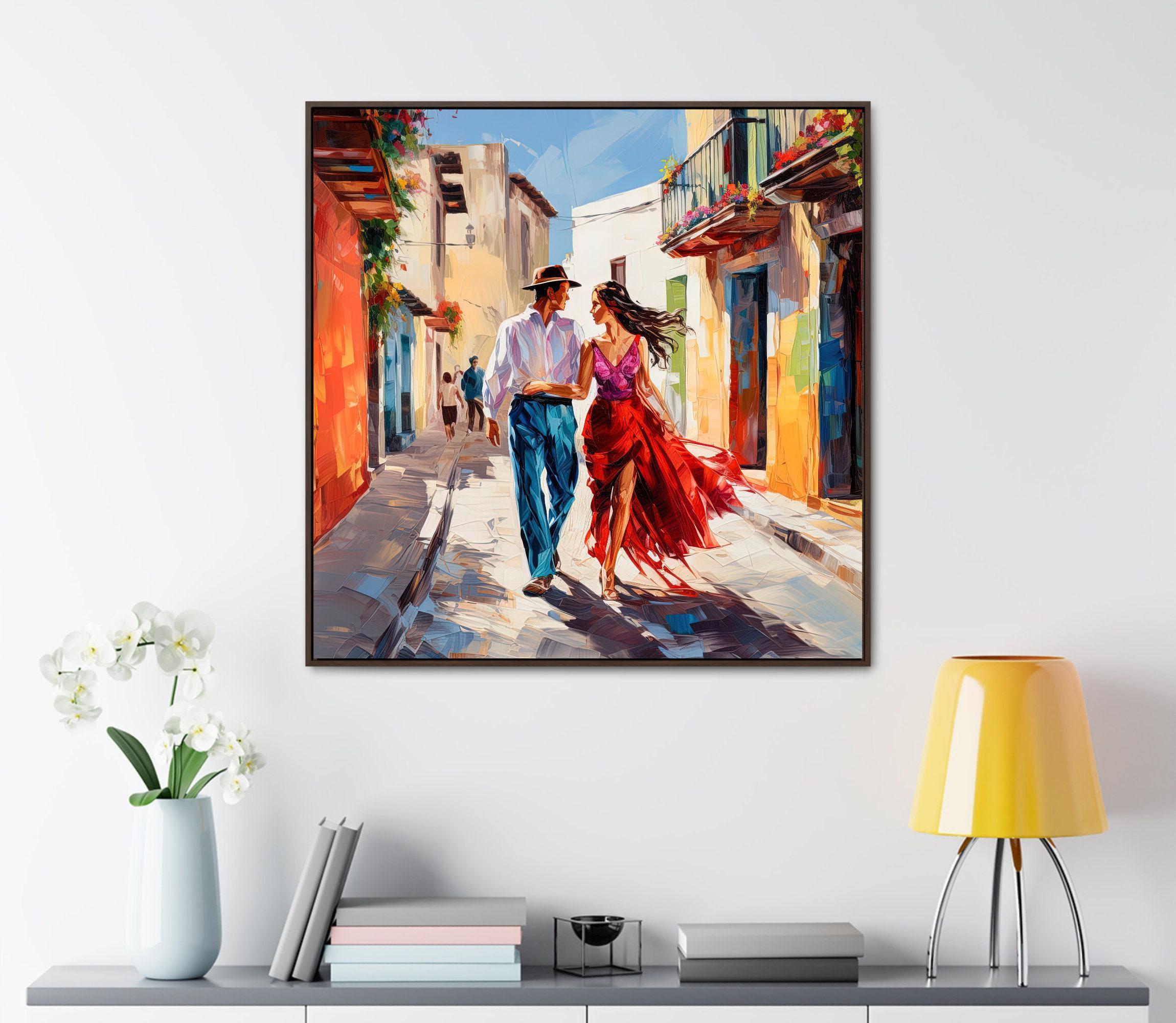 Mexican Couple Canvas Art Print: Romantic Mexico Travel Poster - Etsy