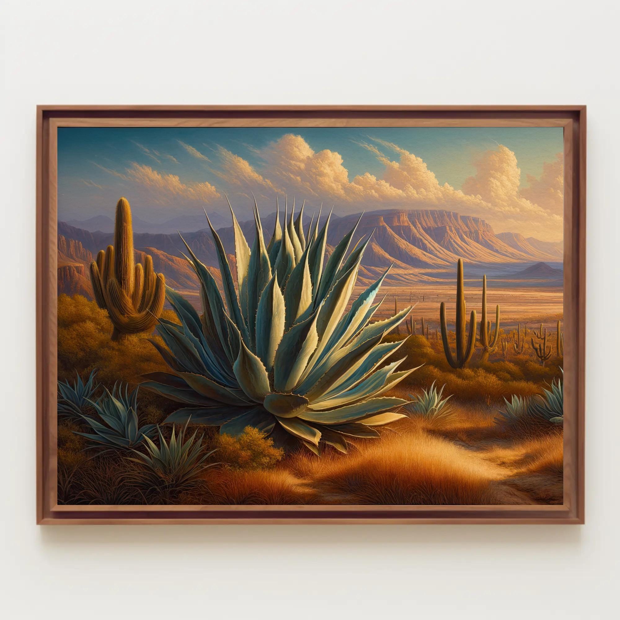 Agave Desert Canvas Print | Southwest Landscape Wall Art - Etsy
