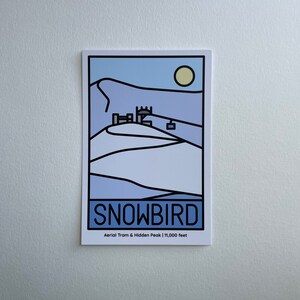 Schneevogel Postkarte