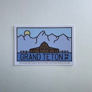 Cartolina del parco nazionale del Grand Teton