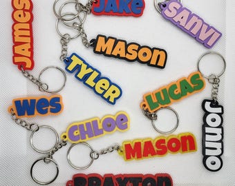 Custom 3D Printed Keychain - Custom Key Chain - Name Keychain - Custom Key Ring - 3D Printed Name - Custom Name Keychain - Backpack Tag