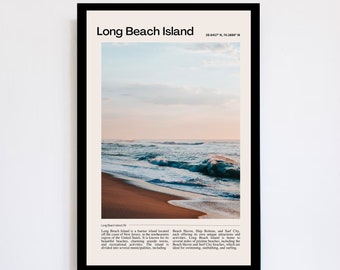 Long Beach Island, NJ Poster | Travel Poster | Vintage Long Beach Island New Jersey Poster | Color | Digital Download |