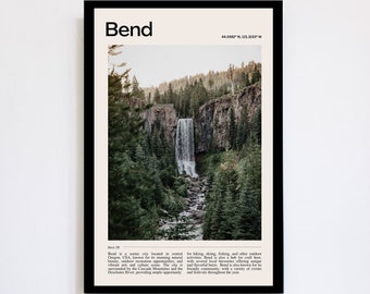 Bend, OR Poster | Travel Poster | Vintage Bend Oregon Poster | Color | Digital Download |