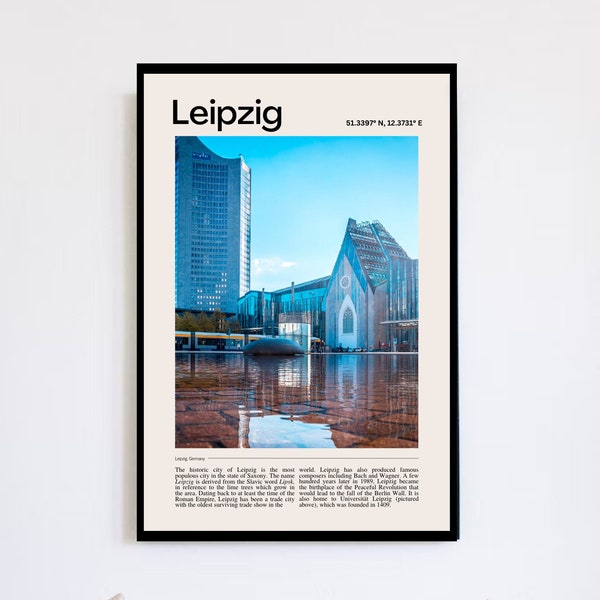 Leipzig Germany Poster | Set of 3 | Saxony Deutchland | Leipzig University | Germany Poster | Digital Download |