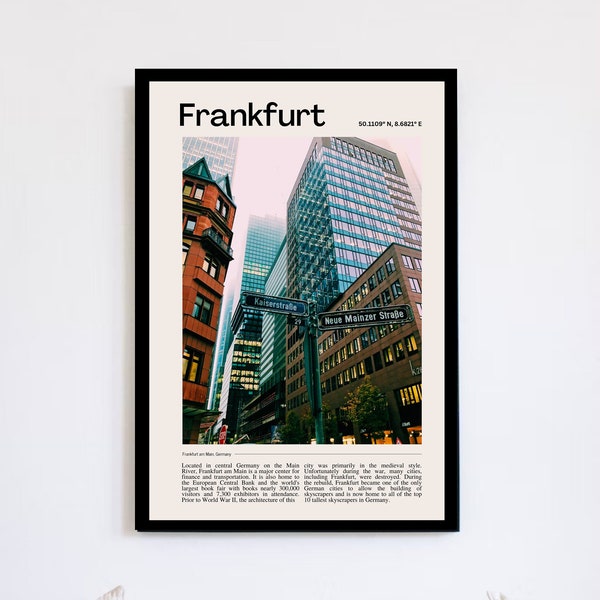 Frankfurt Germany Poster | Set of 2 | Hessen Deutchland | Frankfurt Poster | Digital Download |