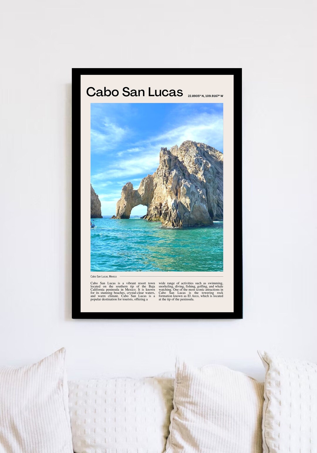 Cabo San Lucas, Mexico Poster Travel Poster Vintage Cabo San Lucas ...