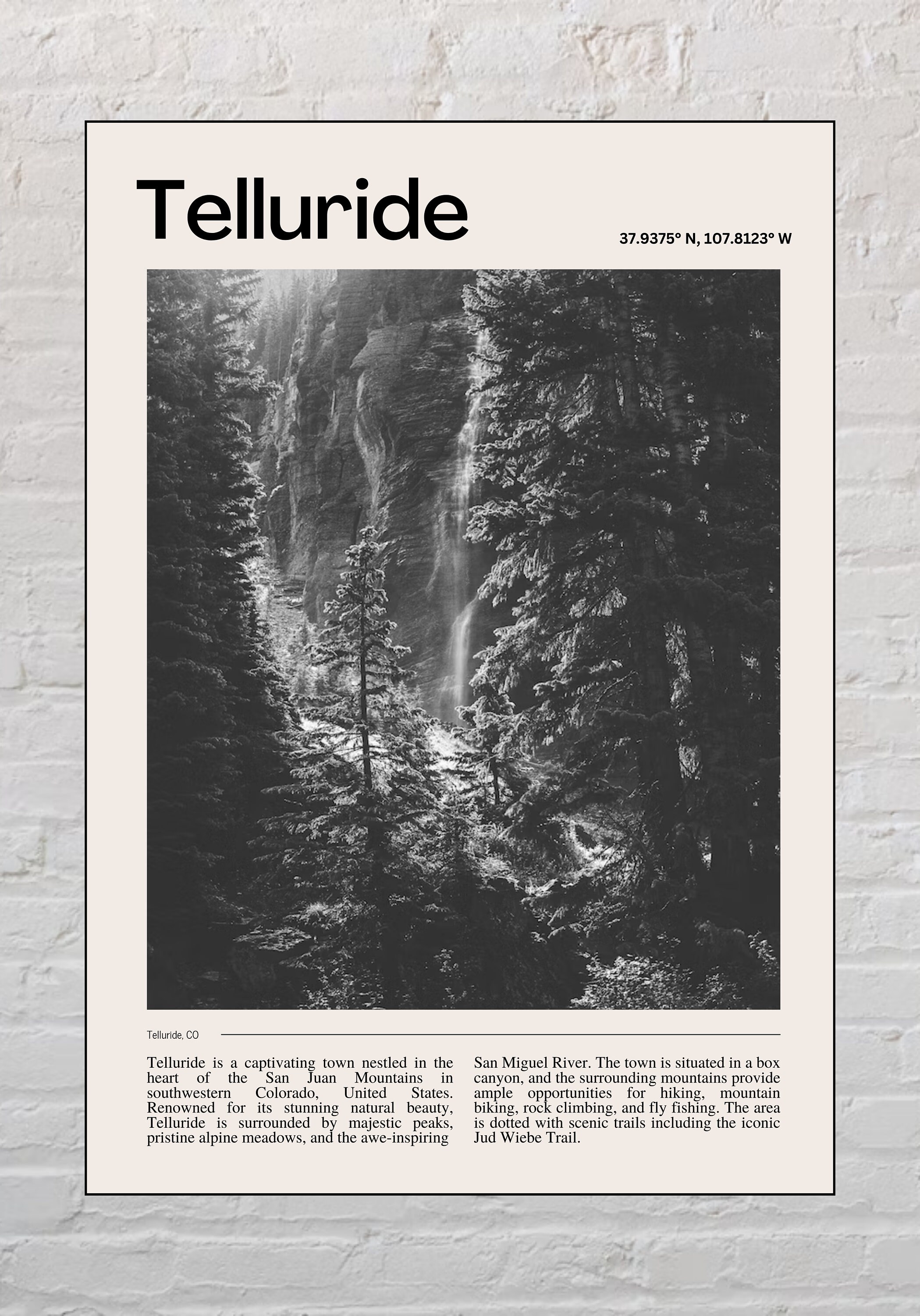 Telluride, CO Poster | Travel Poster | Vintage Telluride Colorado ...