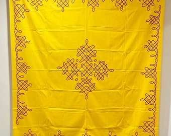 Handbemalter Kolam Hintergrund: Dekoration aus Baumwolle