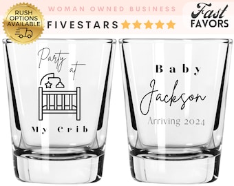 Custom Shot Glasses for Baby Shower Party at my Crib