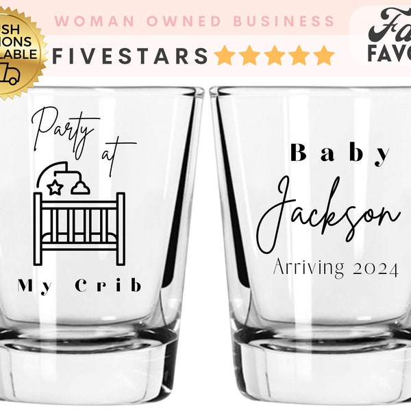 Custom Shot Glasses for Baby Shower Party at my Crib