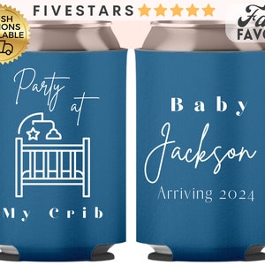 Custom Can Coolers for Baby Shower Favors Party at my Crib