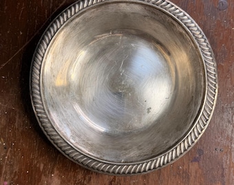 Vintage Reed & Barton Silverplate 6 Inch Plate, Jewelry Metal Dish