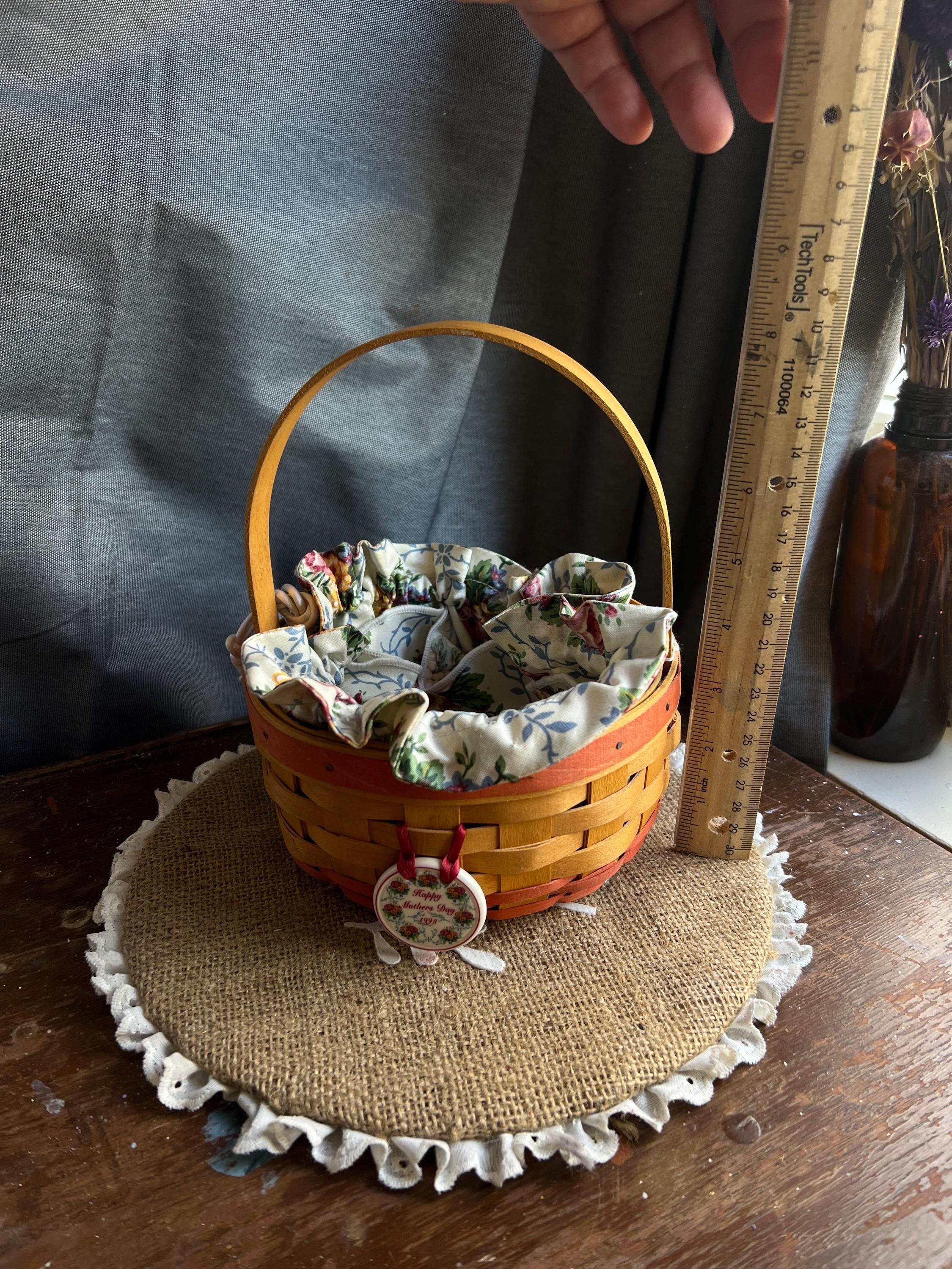 Longaberger Mother's Day Basket 1998: Small Woven Cottagecore