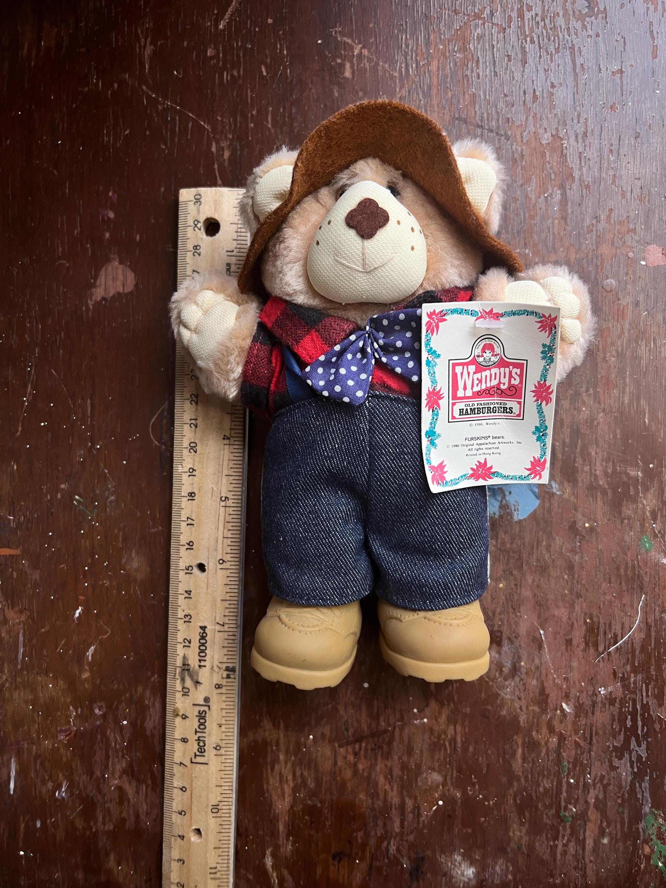 Vintage 1986 Wendy's Furskins Hattie, Boone & Dudley Bears 7