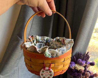 Longaberger Mother's Day Basket 1998: Small Woven Cottagecore