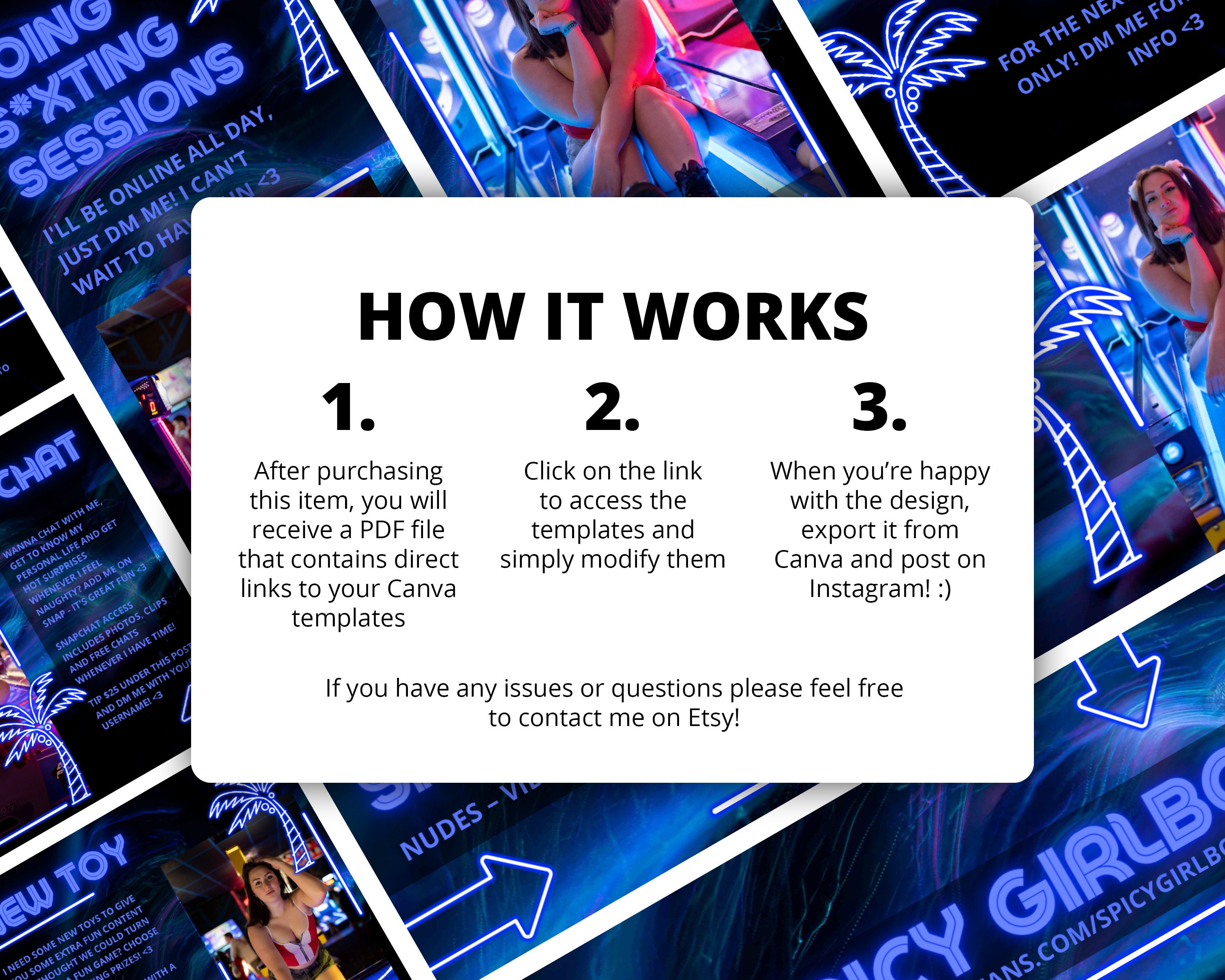 Onlyfans Header Onlyfans Full Page Graphic Template Set for Fansly, Cam Girl, Adult ...