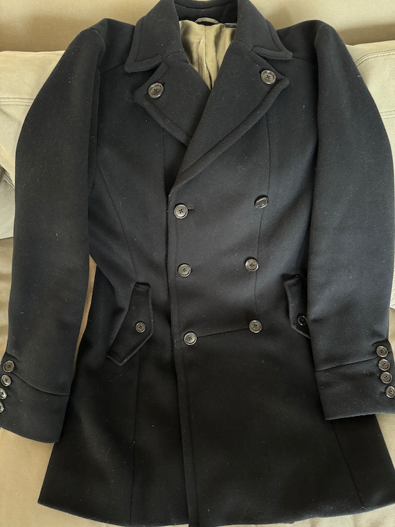 Armani pea coat deals