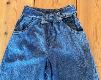 Vintage 80s Acid Wash Harem Style Baggy Jeans