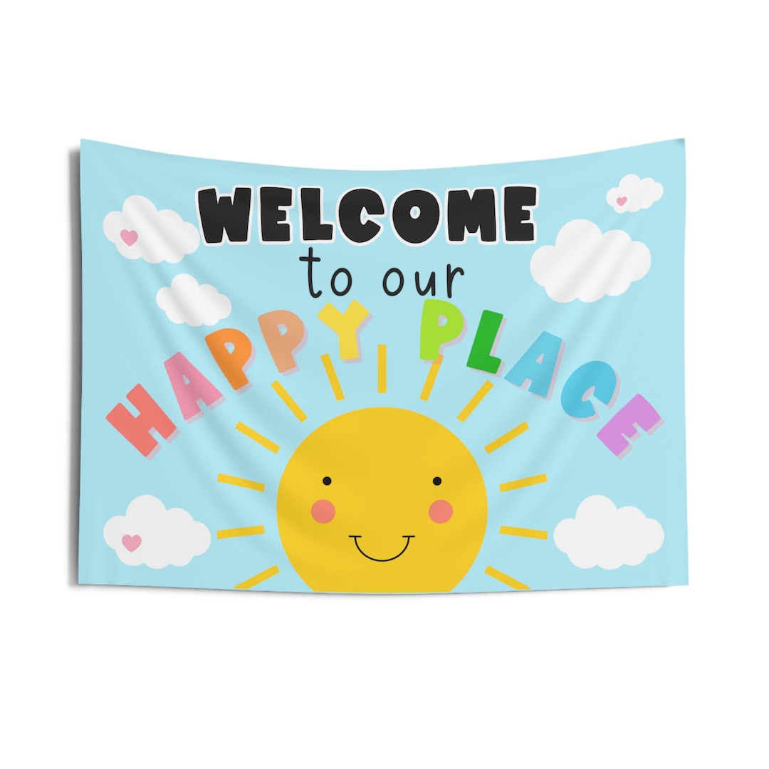 to Our Happy Place Classroom Wall Tapestry Etsy