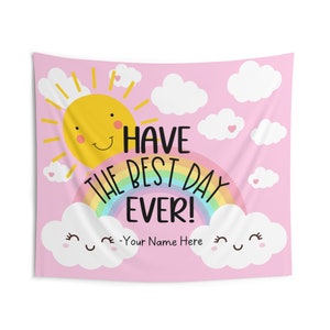 Personalized Indoor Wall Tapestry for the Classroom or Office Space
