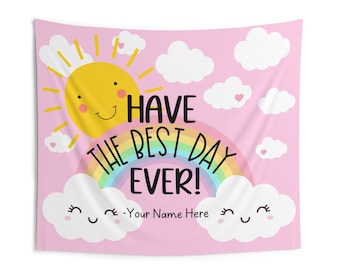 Personalized Indoor Wall Tapestry for the Classroom or Office Space