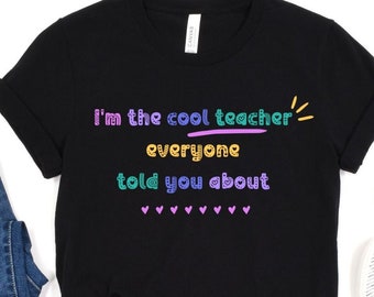 Funny Teacher Apparel, Cozy Soft Cotton Tee, Cool Teacher Appreciation Gift, Casual Friday Education Shirt, School Humor