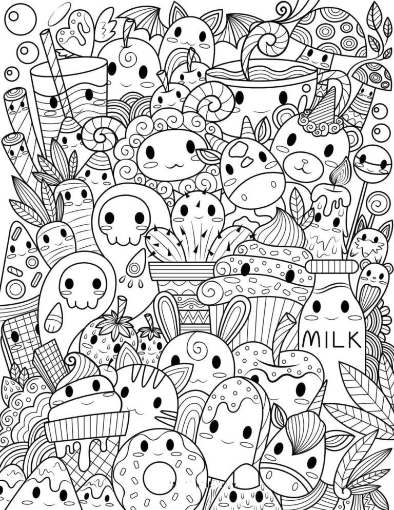 doodle art coloring pages