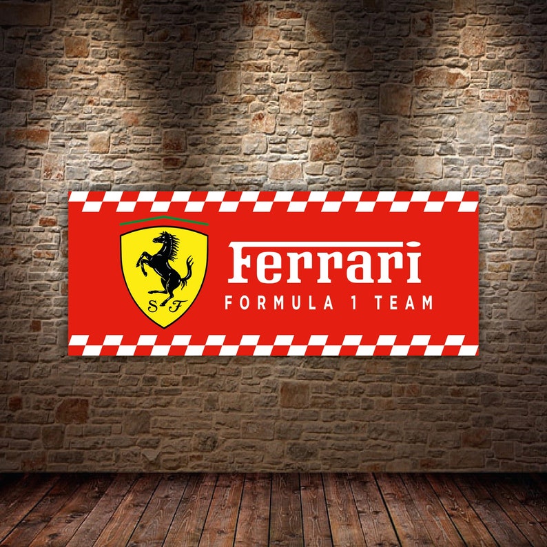 Ferrari F1 Logo Banner Vinyl-garagesign-officeorshowroom-flag - Etsy