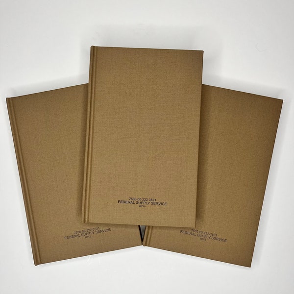 3 PACK Coyote Brown Notebook 192 Pages, 5.25” x 8” Army Training Field Operations, Leaders Notebook