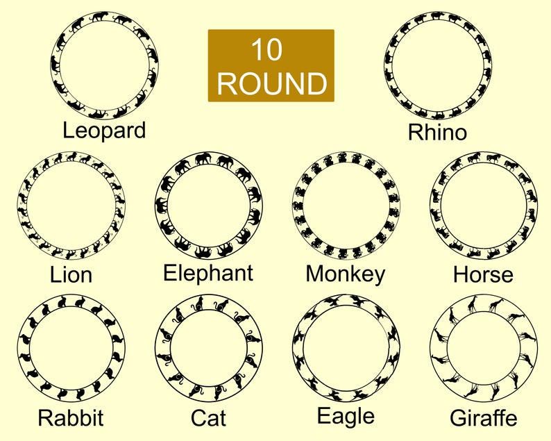 20 Animal Photo Frames Templates. SVG, Png, DXF, EPS. Printable ...