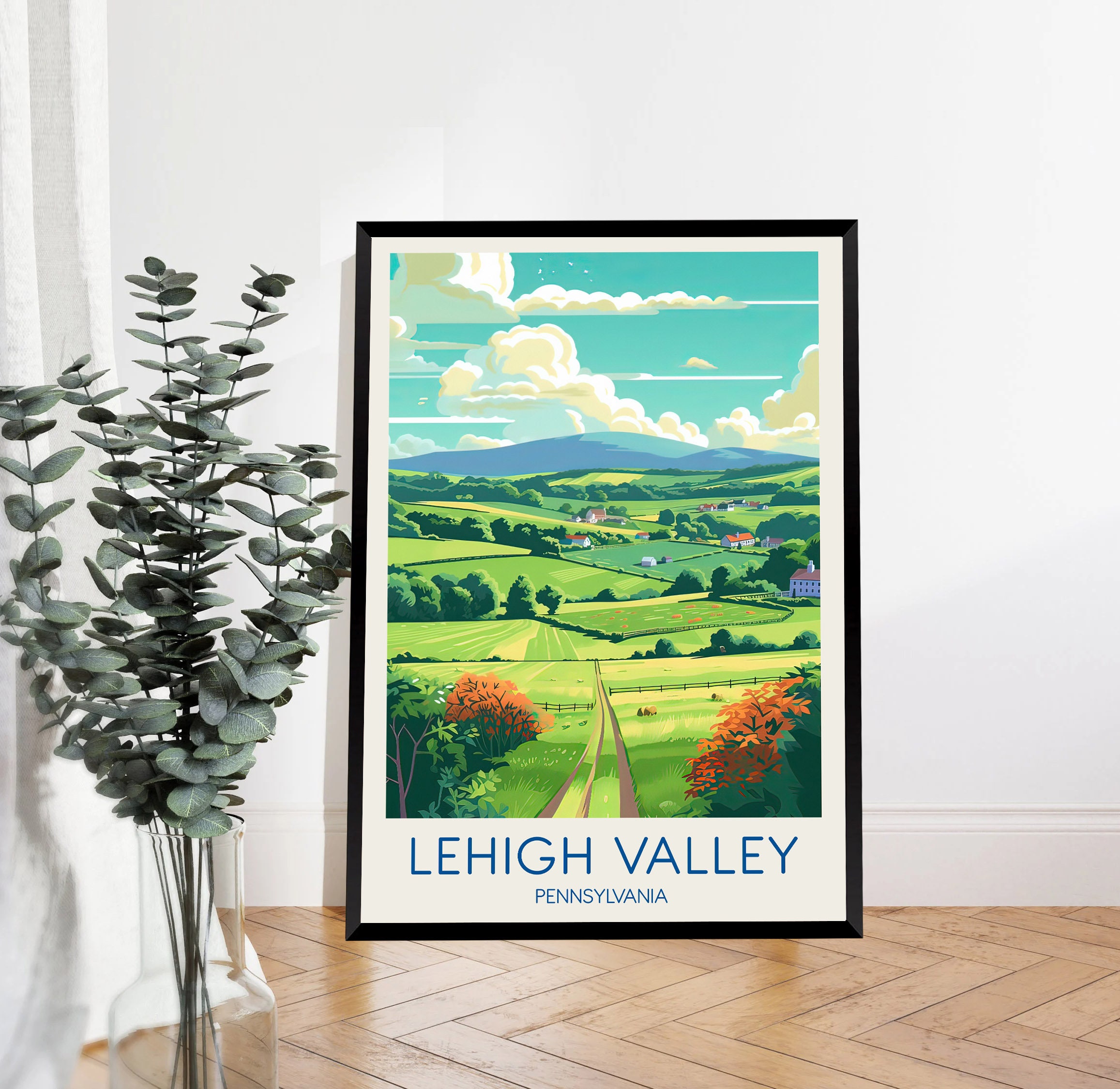 Lehigh Valley Travel Poster Pennsylvania Poster Lehigh