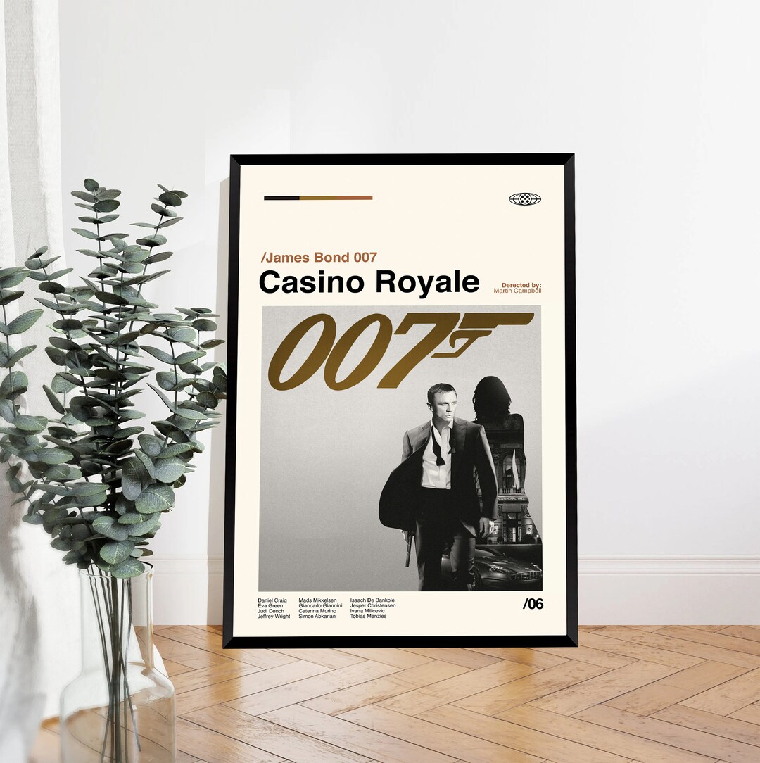 James Bond 007 Poster James Bond Movie Retro Movie Poster Etsy