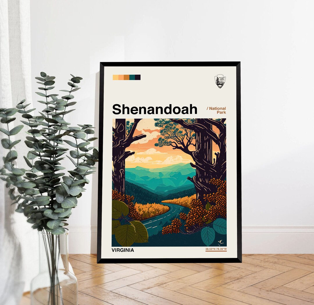 Shenandoah National Park Poster Shenandoah Poster Virginia Etsy