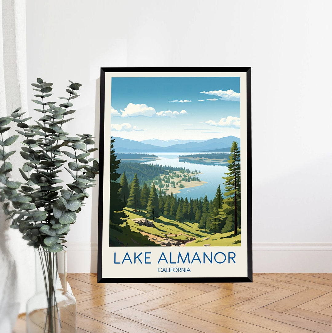 Lake Almanor Poster Lake Almanor Art California Print Etsy