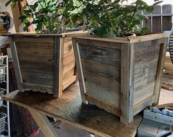 tapered Rustic box planter